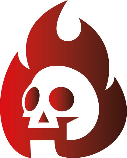 Tête de mort enflammée — Illustrator